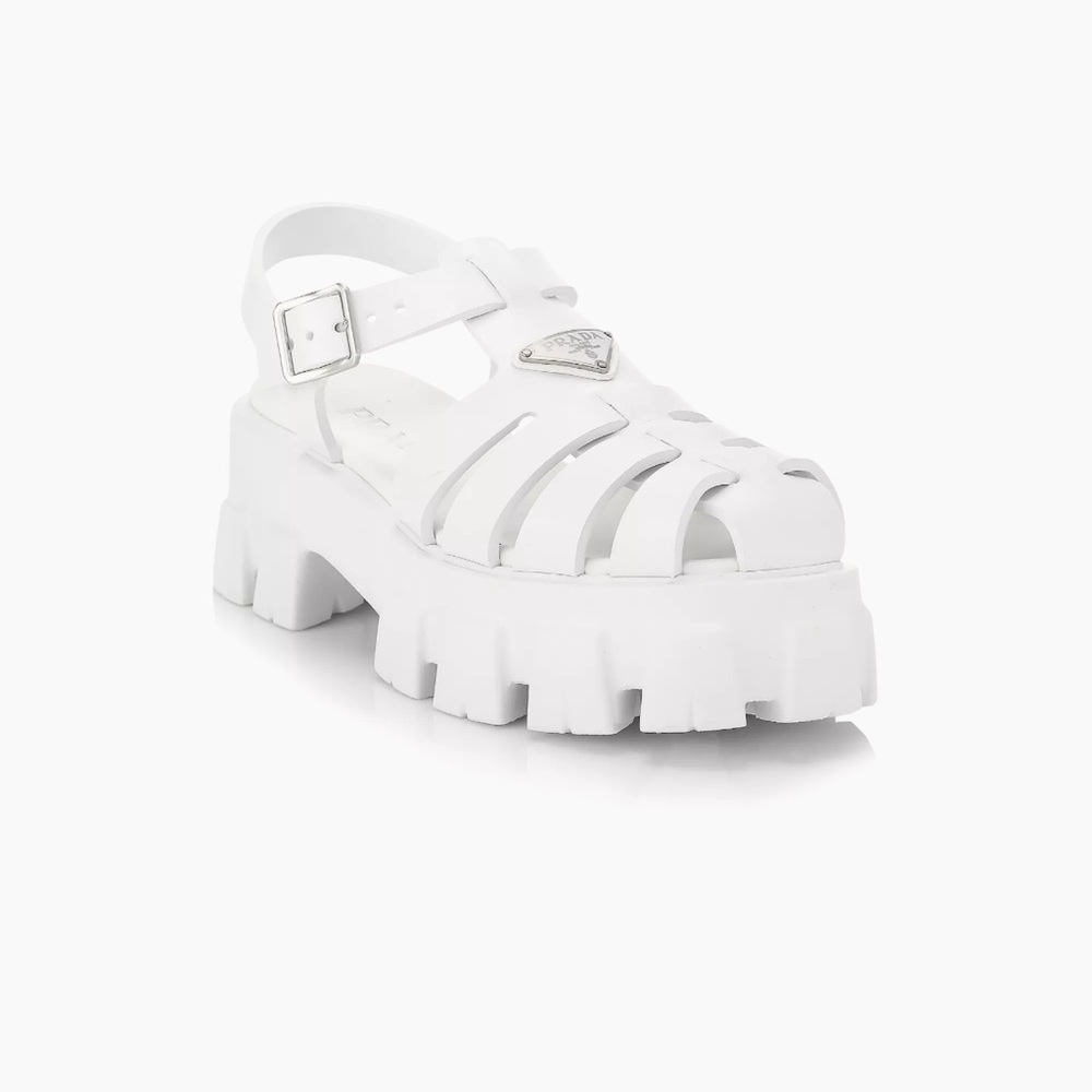 Prada Rubber Cage Platform Sandals size 36